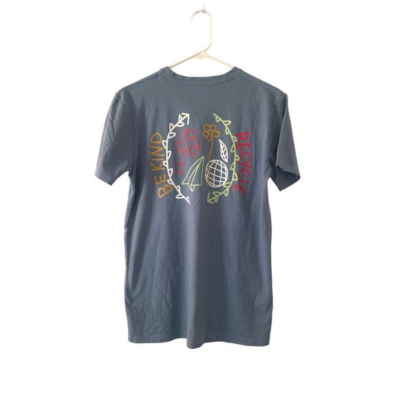 Re.Purpose Women's Be Kind Recycle Graphic Blue Tee T-Shirt S Small NWOT - Picture 5 of 6